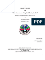 Project Report On Data Transmission Using Multitasking Socket