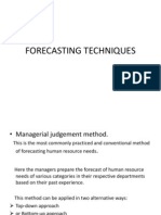 Forecasting Techniques