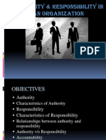 Authority & Responsibility in An Organization