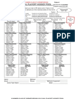 CB Kinsmen 2013 NHL Playoff Hockey Pool