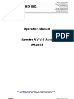 Operation Manual Spectro UV-2602