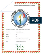 Informe de Estudios Hidrologicos