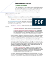 Habeas Corpus Analysis