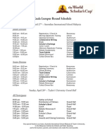 Kuala Lumpur Schedule