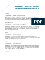 Computer Fundamentals - Objective Questions (MCQ) With Solutions and Explanations - Set 1