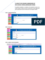 Jam - 2013: How To Do Online Submission of Programme Choices Form (Admission Form)