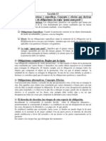 Lección 13 Obligaciones Genéricas y Específicas PDF