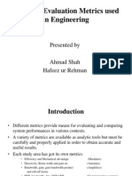 Different Evaluation Metrices Used in Engineering New