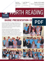 Worth Reading Worth Reading Worth Reading: Badge Presentation Ceremony