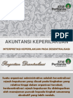 Interpretasi Keprilakuan Pada Desentralisasi