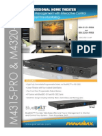 Panamax M4315-PRO and M4320-PRO BlueBOLT Power Management System Product Spec Sheet