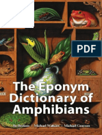 Eponym Dictionary of Amphibians - Contents and Sample Chapter