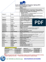 EWU Academic Calendar Spring 2013