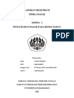 Laporan Praktikum Fisika Dasar Modul 1 Pengukuran - Yuanita Rahmah - 240210100057 - Tip - B