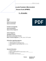 The Newcastle Paediatric Mitochondrial (NPMDS)