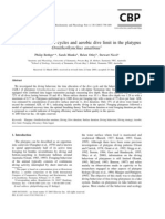 Diving Behaviour, Dive Cycles and Aerobic Dive Limit in The Platypus