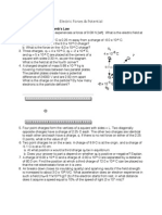 Electric Fields & Potential Worksheet