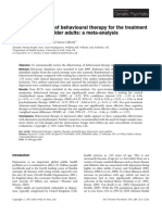 The Effectiveness of Behavioural Therapy For The Treatment of Depression in Older Adults: A Meta-Analysis