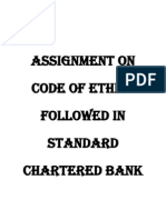 Assignment On Code of Ethics Followed in Standard Chartered Bank