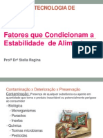 Fatores Que Condicionam A Estabilidade Dos Alimentos PDF