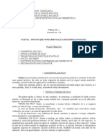 Tema 4. Cursurile 5-6. Statul - Institutie Fundamentala A Sistemului Politic