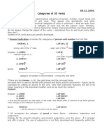 Categories of Old English Verbs