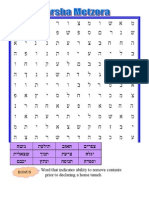 Metzora WordSearch