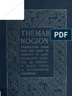 The Mabinogion, Transl From The Red Book of Hergest VOL 3 - Lady Charlotte Guest (1902)