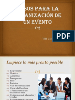 Pasos para La Organización de Un Evento