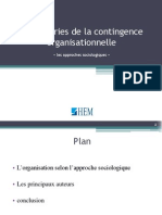 Les Théories de La Contingence Organisationnelle