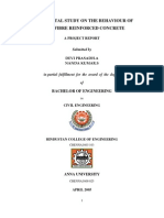 Experimental Study On The Behaviour of Steel Fibre Reinforced Concrete