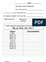 Measuring Weight Capacity Length