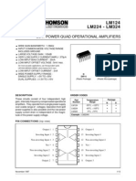 LM124 LM224 - LM324: Low Power Quad Operational Amplifiers