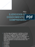 Ejercicios de Conocimiento y Comprensión