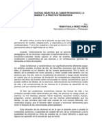 Educación, Pedagógia, Didáctica, El Saber Pedagógico, La Enseñanza y La Práctica Pedagógica