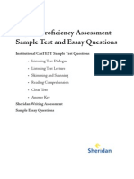 English Proficiency Test Sample