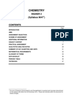 2013 H2 Chemistry (9647) Syallabus For GCE A Level (Singapore)