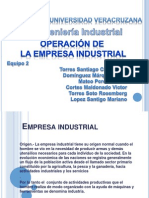 Operacion de La Empresa Industrial (Ing. Industrial)