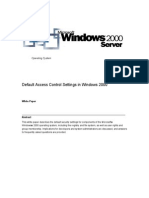 Default Access Control Settings in Windows 2000