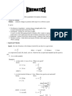 Ch. 5 Kinematics