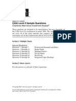 March 2008 CAIA Level II Sample Questions: Chartered Alternative Investment Analyst