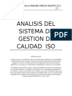 Analisis Del Sistema de Gestion de Calidad Iso