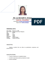 Ma. Lou Bernadith S. Amarga: Personal Data