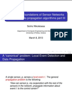 Algorithmic Foundations of Sensor Networks Lecture 3: Data Propagation Algorithms Part III