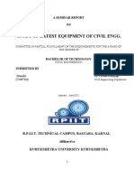 Study of Latest Equipment of Civil Engg.: A Seminar Report ON