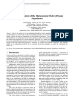 Parametric Analysis of The Mathematical Model of Steam Superheater