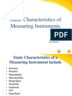 Static Characteristics of Measuring Instruments