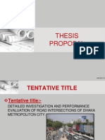 Thesis Proposal of MSC (Transportation Engineering)