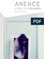 Kerslake Immanence and The Vertigo of Philosophy From Kant To Deleuze