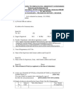 Research Scholar Progress Report Review Form